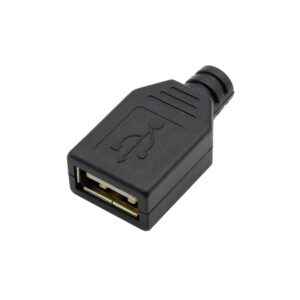 USB-A مادگی لحیمی (Plug) به همراه کاور